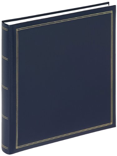 walther design Fotoalbum blau 34 x 33 cm Kunstleder mit Prägung, Monza FA-260-L von walther design