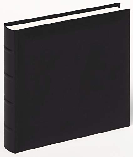 walther design Fotoalbum schwarz 26 x 25 cm Kunstleder mit erhabene Bünde, Classic FA-371-B von walther design