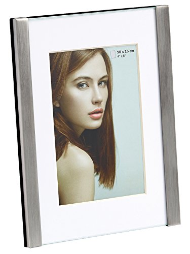 walther design Bilderrahmen silber 15 x 20 cm mit Passepartout, Mette Portraitrahmen IM520S von walther design