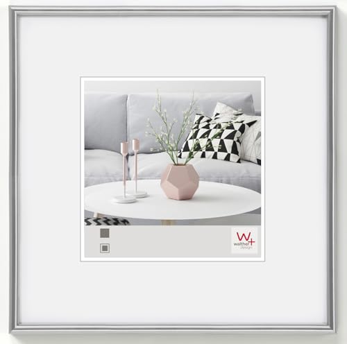 walther design Bilderrahmen silber 50 x 50 cm Galeria Kunststoffrahmen KS550H von walther design