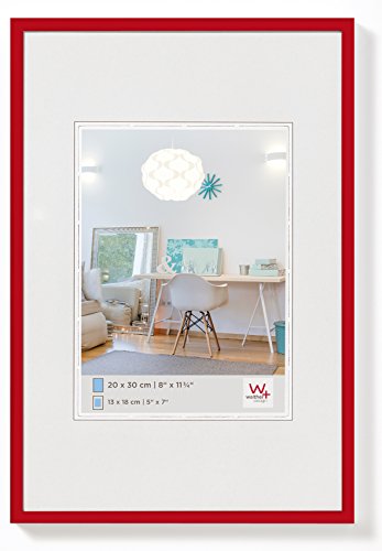 walther design Bilderrahmen rot 20 x 30 cm New Lifestyle Kunststoffrahmen KV030R von walther design