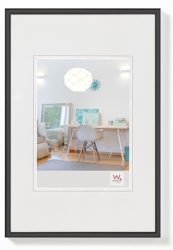 walther design Bilderrahmen schwarz 40 x 50 cm New Lifestyle Kunststoffrahmen KV050B von walther design