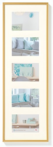walther design Bilderrahmen gold 5X 10x15 cm Galerie mit Passepartout, New Lifestyle Kunststoffrahmen KV515G walther design Bilderrahmen gold 5X 10x15 cm Galerie mit Passepartout, New Lifestyle Kunststoffrahmen KV515G von walther design