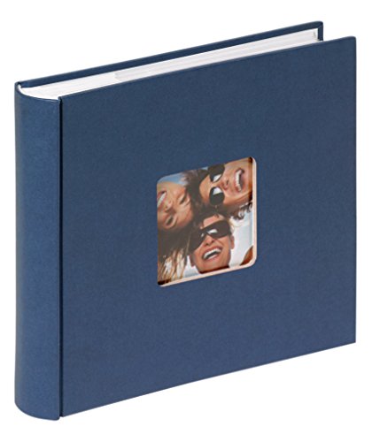 walther design Fotoalbum blau 200 Fotos 10 x 15 cm Memo-Einsteckalbum mit Cover-Ausstanzung, Fun ME-110-L von walther design