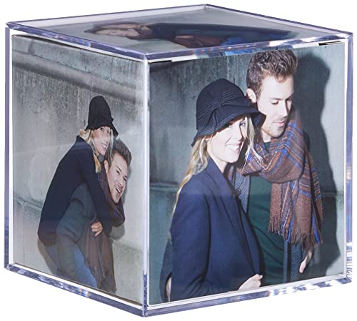 walther design Fotowürfel 8,5 x 8,5 cm aus Kunstglas Doppelpack, Fotowürfel MW100AD von walther design