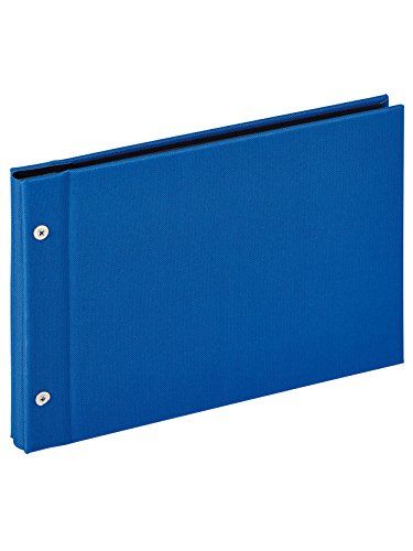 Walther SBL-233-L Buchschraubenalbum Lino, 27,5 x 19 cm, blau von walther design