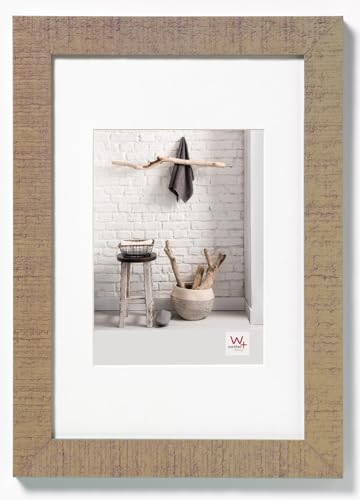 walther design Bilderrahmen beige 30 x 40 cm mit Passepartout, Home Holzrahmen HO040C von walther design