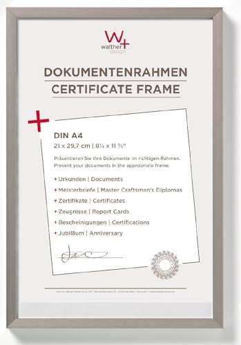 walther design AJ130D Aluminium-Bilderrahmen Chair, 21x29,7 cm DIN A4, Stahl von walther design