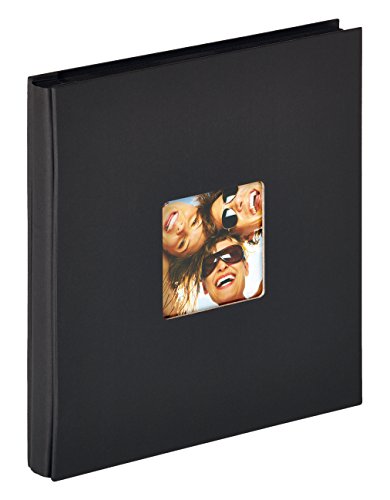 walther design Fotoalbum schwarz 400 Fotos 10x15 cm Einsteckalbum mit Cover-Ausstanzung, Fun EA-110-B von walther design