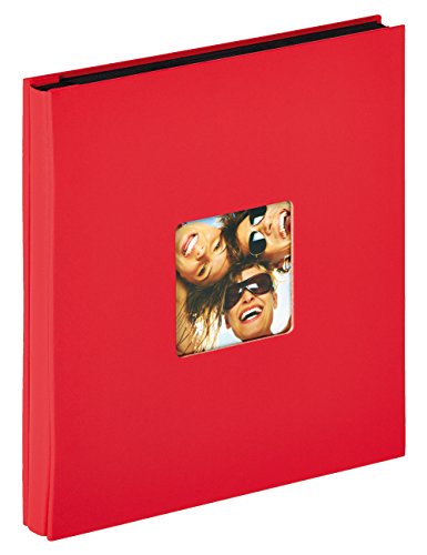 walther design Fotoalbum rot 400 Fotos 10x15 cm Einsteckalbum mit Cover-Ausstanzung, Fun EA-110-R von walther design