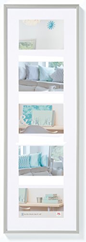walther design Bilderrahmen silber 5X 10x15 cm Galerie mit Passepartout, New Lifestyle Kunststoffrahmen KV515S walther design Bilderrahmen silber 5X 10x15 cm Galerie mit Passepartout, New Lifestyle Kunststoffrahmen KV515S von walther design