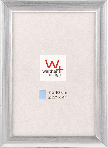 walther design KV712S New Lifestyle Kunststoffrahmen 7x10 cm, silber, 1 Stück von Walther