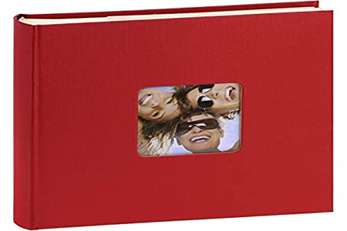 walther design Fotoalbum rot 200 Fotos 10 x 15 cm Memo-Einsteckalbum mit Cover-Ausstanzung, Fun ME-110-R von walther design