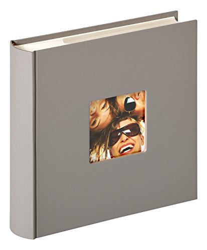 walther design Fotoalbum grau 200 Fotos 10 x 15 cm Memo-Einsteckalbum mit Cover-Ausstanzung, Fun ME-110-X von walther design
