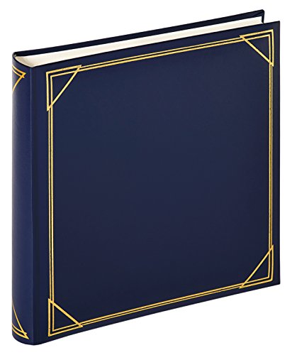 walther design Fotoalbum blau 30 x 30 cm Kunstleder mit Prägung, Standard Album MX-200-L von walther design