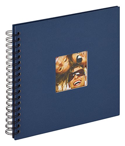 walther design Fotoalbum blau 26 x 25 cm Spiralalbum mit Cover-Ausstanzung, Fun SA-108-L von walther design