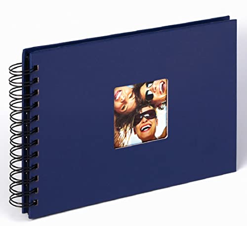 walther design Fotoalbum blau 23 x 17 cm Spiralalbum mit Cover-Ausstanzung, Fun SA-109-L von walther design