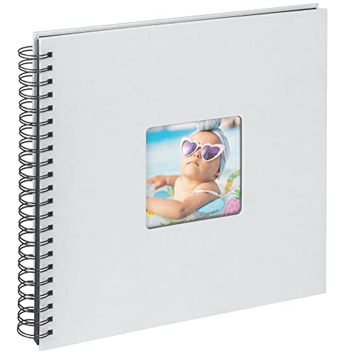 walther design Fotoalbum hellblau 30 x 30 cm Spiralalbum mit Cover-Ausstanzung, Fun SA-110-BL von walther design