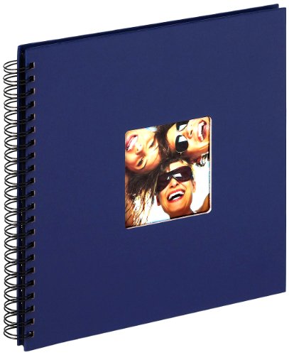 walther design Fotoalbum blau 30 x 30 cm Spiralalbum mit Cover-Ausstanzung, Fun SA-110-L von walther design