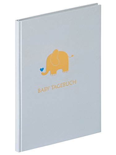 walther design Tagebuch blau 20 x 28 cm mit Prägung, Baby Animal TB-148-L von walther design