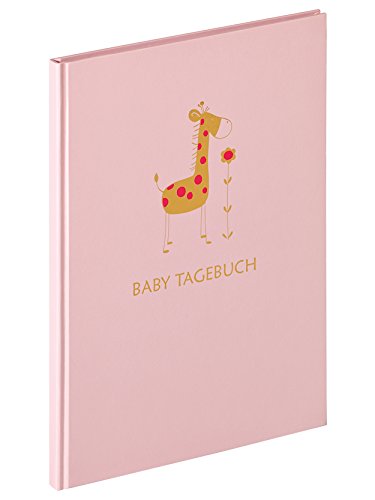 walther design Tagebuch rosa 20 x 28 cm mit Prägung, Baby Animal TB-148-R von walther design