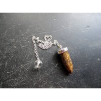 Pendel, Bronzit, Metall, Versilbert, Spitzpendel, Magie, Esoterik Pendel, Bronzit, Metall, Versilbert, Spitzpendel, Magie, Esoterik von WaltrautvonRoda