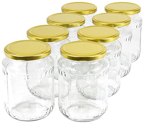 Wamat 720 ml Einweckgläser mit Deckel Gold Einmachgläser Vorratsgläser Einmachglas Weck (Menge: 48 Stück) von Wamat