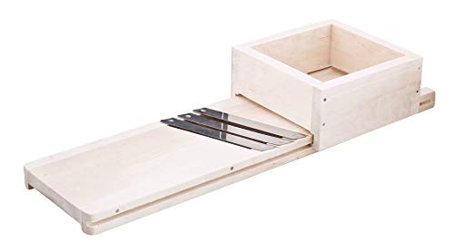 Wamat Krauthobel Sauerkrauthobel Gemüsehobel Holz mit 3 Messern und Schublade 56 cm von Wamat