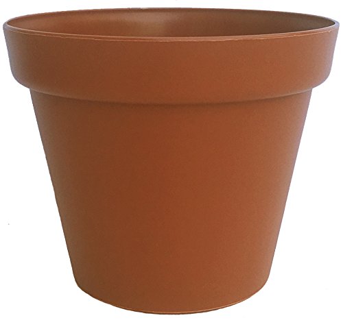 Wamat Blumenkübel Blumentopf Pflanzkübel Pflanztopf 4 Größen / 8 Farben S - XXLNeu!! (Durchmesser:15 cm, Terracotta) von Wamat