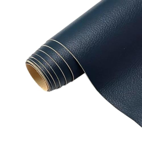 1 Stück Kunstleder Selbstklebend Lederflicken Selbstklebend Leder Reparatur Selbstklebend Leder Patch Kunstleder Flicken Lederaufnäher für Autositze Sofas Möbel Taschen,Dunkelblau,50x200cm von Wambere