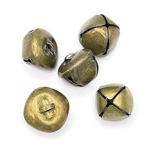 100 Stück Kleine Glöckchen Zum Basteln,DIY-Glocken Mini-Glöckchen Basteln Rostschutz Metallglöckchen Glöckchen Schellen für Schmuck Basteln Geschenkverpackung Weihnacht Fest Deko,Bronze 20mm von Wambere