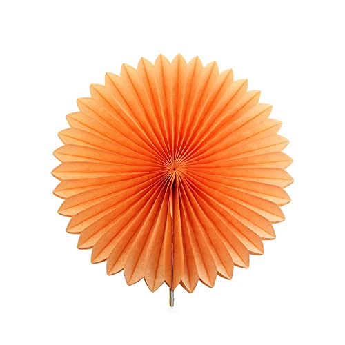 12 Stück Papier Fächer Dekoration Hanging Girlande Blumen Papierfächer Party Deko Set,Hängende Deko für Hochzeit Geburtstag Tea Party Tischdeko Classroom Baby Shower Backdrop Garland,15cm Orange von Wambere