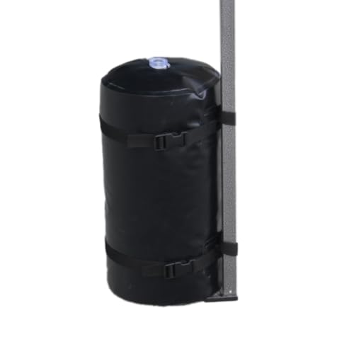 2 Stück 18x40cm Wassergewichtstaschen Outdoor Zeltbefestigung Pavillonstandfüße PVC Wasserbeutel Pavillon Gewichte Pavillon Standfuß mit Wasser Befüllbar,für Gartenzelte Baldachinzelt,Schwarz von Wambere