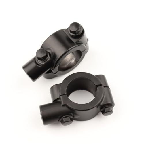 2 Stück 22mm Motorrad Fahrrad Lenker 8mm Spiegel Schelle Halter Spiegelhalter Universal Lenker Rückspiegelhalterung Motorrad Lenkerhalterung Spiegel Adapter Halterung Halter,Schwarz von Wambere