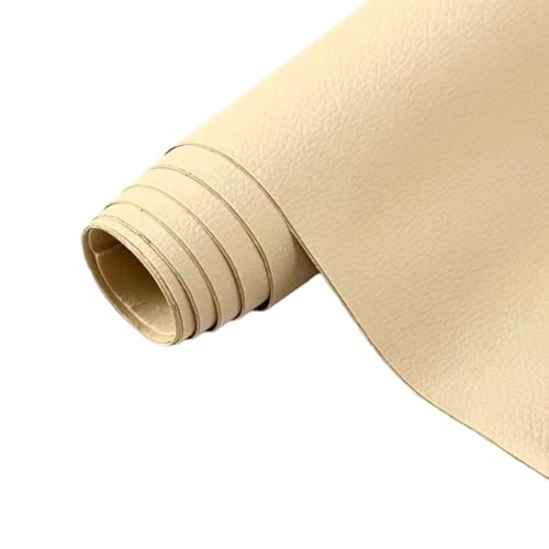 2 Stück Kunstleder Selbstklebend Lederflicken Selbstklebend Leder Reparatur Selbstklebend Leder Patch Kunstleder Flicken Lederaufnäher für Autositze Sofas Möbel Taschen,Beige,20x30cm von Wambere