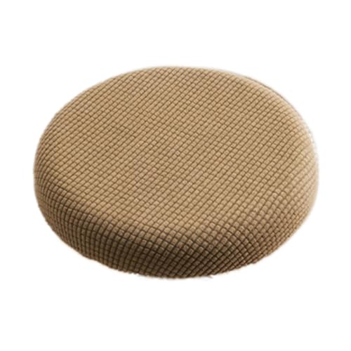 2 Stück Runder Hockerbezug Stuhl Staubabdeckung Elastizität Hocker Bezug Drehstuhlhockerbezug Waschbar Hocker überzug Hocker Schonbezüge für 30-40cm Runder Hocker Durchmesser,Kaffee von Wambere