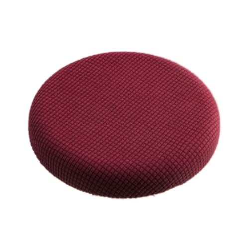 2 Stück Runder Hockerbezug Stuhl Staubabdeckung Elastizität Hocker Bezug Drehstuhlhockerbezug Waschbar Hocker überzug Hocker Schonbezüge für 30-40cm Runder Hocker Durchmesser,Rot von Wambere
