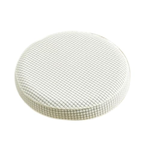 2 Stück Runder Hockerbezug Stuhl Staubabdeckung Elastizität Hocker Bezug Drehstuhlhockerbezug Waschbar Hocker überzug Hocker Schonbezüge für 30-40cm Runder Hocker Durchmesser,Weiß von Wambere