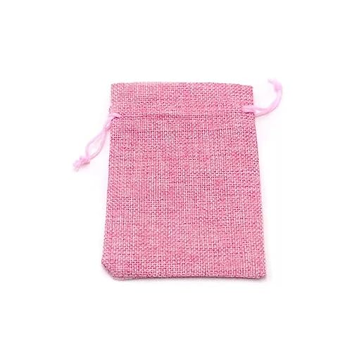 30 Stück Baumwollsäckchen mit Zugband,Schmuckbeutel,Tasche mit Kordelzug aus Sackleinen,Sackleinen Geschenksäckchen Taschen für Hochzeit Haus Lieferungen Handwerk Mitbringsel,Rosa,17x23cm von Wambere