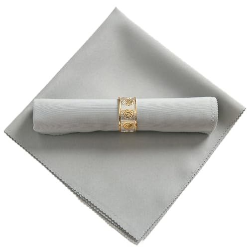 Wambere 4 Stück 48x48cm Stoffservietten Servietten Quadratisch Wiederverwendbare Servietten Stoff Cloth Napkins Geschirrtuch für Tischdekoration Hochzeit Geburtstag Party Abendessen,Silber grau Wambere 4 Stück 48x48cm Stoffservietten Servietten Quadratisch Wiederverwendbare Servietten Stoff Cloth Napkins Geschirrtuch für Tischdekoration Hochzeit Geburtstag Party Abendessen,Silber grau von Wambere