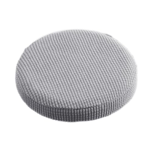 4 Stück Runder Hockerbezug Stuhl Staubabdeckung Elastizität Hocker Bezug Drehstuhlhockerbezug Waschbar Hocker überzug Hocker Schonbezüge für 30-40cm Runder Hocker Durchmesser,Grau von Wambere