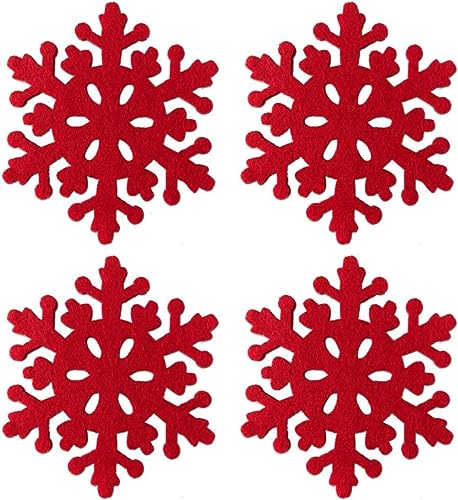4 Stück Weihnachtsuntersetzer filz Untersetzer Platzset Tassenuntersetzer Schüsselunterlage Getränkeuntersetzer Tischuntersetzer Glasuntersetzer für Weihnachtsdekoration Tischdekoration,Schneeflocke 4 Stück Weihnachtsuntersetzer filz Untersetzer Platzset Tassenuntersetzer Schüsselunterlage Getränkeuntersetzer Tischuntersetzer Glasuntersetzer für Weihnachtsdekoration Tischdekoration,Schneeflocke von Wambere