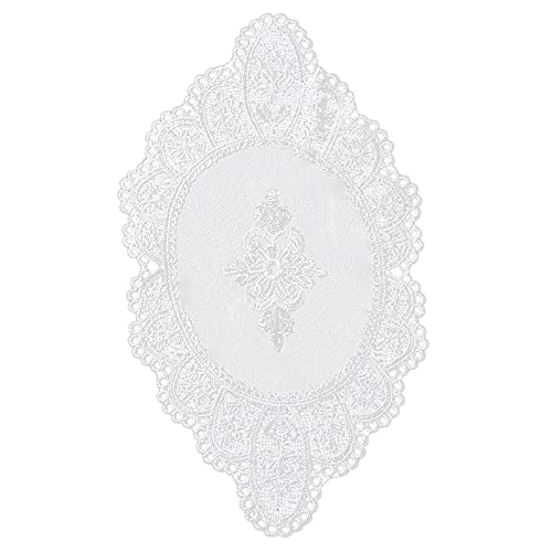 6er Set Platzsets,weiße Spitze Stickerei Tisch Tischset,Platzset Abwaschbar,Spitze Deckchen Untersetzer Tischset,Platzdeckchen,Hitzebeständig und rutschfest,Ideal für Küche,Party,Hochzeit usw,weiße von Wambere