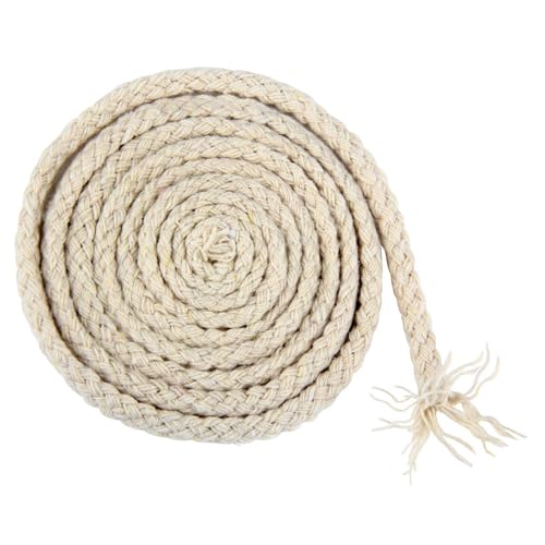 Baumwollgarn Makramee,5mm x 30m Premium Baumwolle Makramee Garn Baumwollkordel Natur 5mm Baumwollseil Bunte Baumwoll-für Basteln Stricken Boho Deko Wandbehang Dekoration,Beige von Wambere