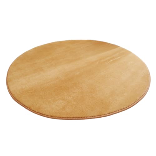Runder Teppich aus Korallensamt,Rutschfester Waschbare Hundeteppich,Schlafzimmer Teppich,Flur Teppich Duschvorleger Fussmatten,für Esszimmer Schlafzimmer Bettvorleger Wohnzimmer,Khaki,40cm von Wambere