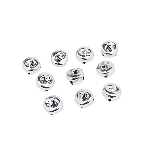 Wambere 10 Stück 38mm Glöckchen zum Basteln,Kleine Glöckchen,Rostschutz Glöckchen,Mini-Glöckchen,Metallglöckchen Optimal für Handwerk,Schmuck,Festival Dekoration,Haustier Glocken,Silber von Wambere