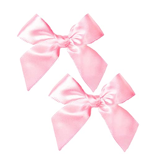 Wambere 20 STK Satin Band Deko Schleifen Fertigschleife Geschenkschleifen, Satinband Schleifen für DIY Hochzeit Valentinstag Baby Shower Weihnachten Dekoration Kartenherstellung Verzierungen,Rosa von Wambere