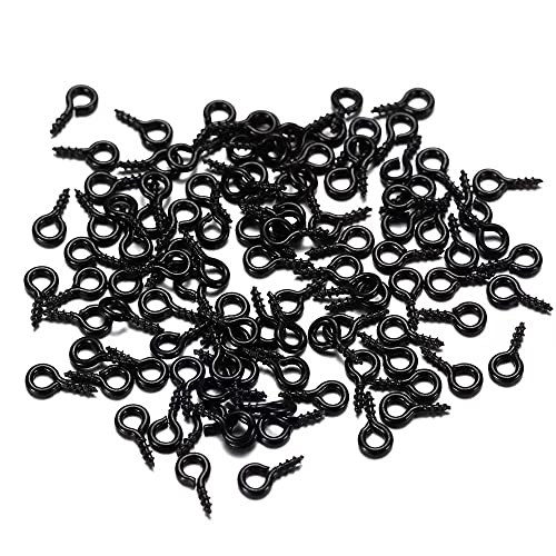 Wambere 200 Stück Farblack-Schafsaugenschrauben,Schraubösen Ösenschraube Kleine Augennadeln Ringschraube für DIY Art Crafts Schmuck Kleine Schmückartikel Handwerkliche Projekte 4x8mm,Schwarz Wambere 200 Stück Farblack-Schafsaugenschrauben,Schraubösen Ösenschraube Kleine Augennadeln Ringschraube für DIY Art Crafts Schmuck Kleine Schmückartikel Handwerkliche Projekte 4x8mm,Schwarz von Wambere