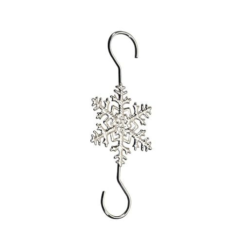 Wambere 30 Stück Weihnachtsdekorationshaken Metall Schneeflocke S-Haken,Christbaumhaken Weihnachtskugeln Aufhänger Weihnachtsbaum Haken Christbaumanhänger Weihnachtshaken Weihnachtsbaumschmuck,Silber von Wambere