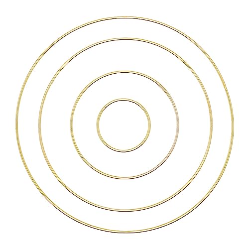 Wambere 4 Stück 200 mm Metallring,Stärke ca. 2.8 mm,DIY-Traumfänger-Materialien,Drahtring zum Basteln,für Blumenkränze,Hochzeitskranzdekorationen,Spitzenwandbehänge oder DIY-Traumfänger,Runden Wambere 4 Stück 200 mm Metallring,Stärke ca. 2.8 mm,DIY-Traumfänger-Materialien,Drahtring zum Basteln,für Blumenkränze,Hochzeitskranzdekorationen,Spitzenwandbehänge oder DIY-Traumfänger,Runden von Wambere